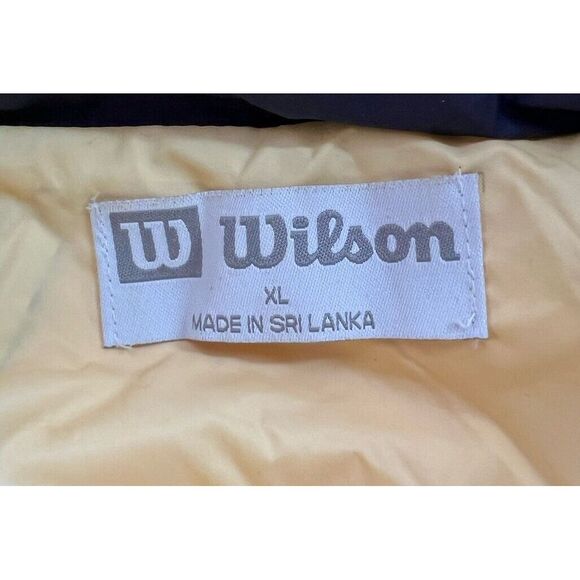 Vintage Wilson Men's Yellow Blue Windbreaker Jacket 90s Full Zip Size XL - Picture 5 of 5